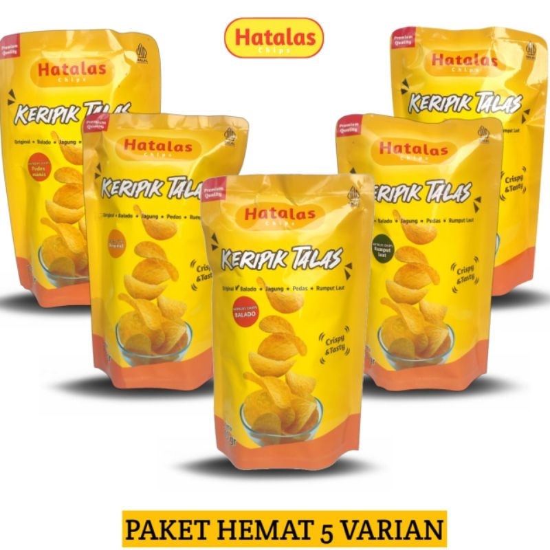 

HATBAN - Hatalas Chips PAKET HEMAT MIX 5 - keripik Talas