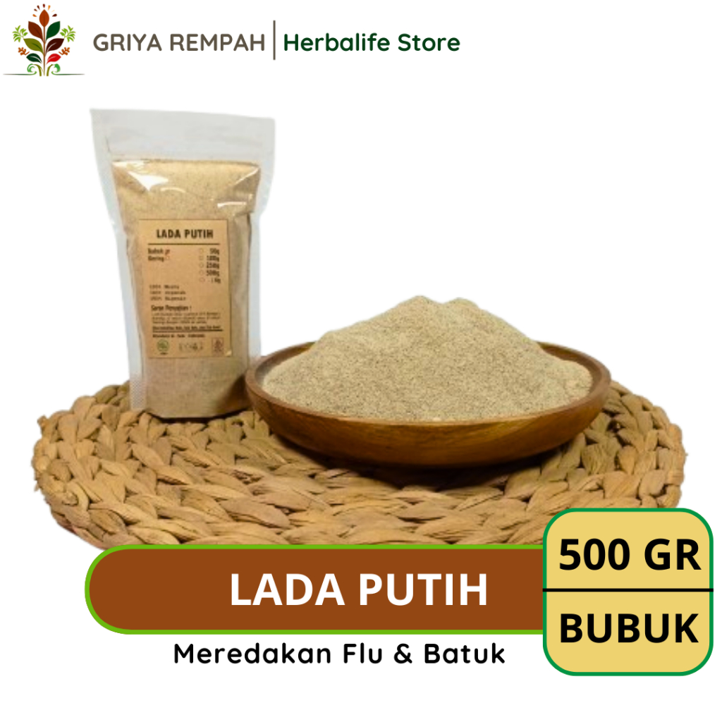 

BIJI LADA PUTIH BUBUK 500 GRAM Merica Rempah Alami Berkualitas Premium untuk Masakan & Kesehatan Ramuan Jamu Tradisional Mrica Mrico Piper Nigrum