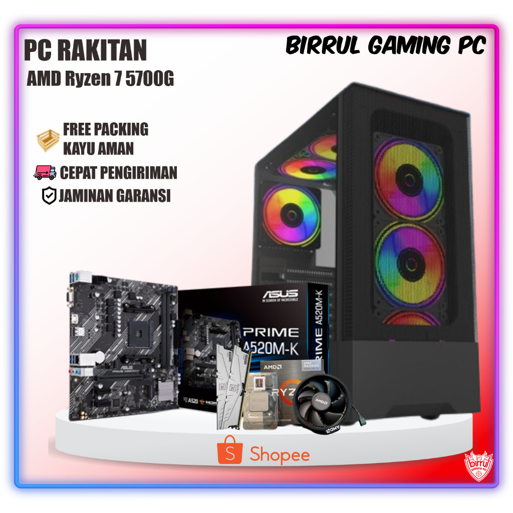 PC GAMING RYZEN 7 5700G I 16GB I 256GB I 1TB I PARADOX