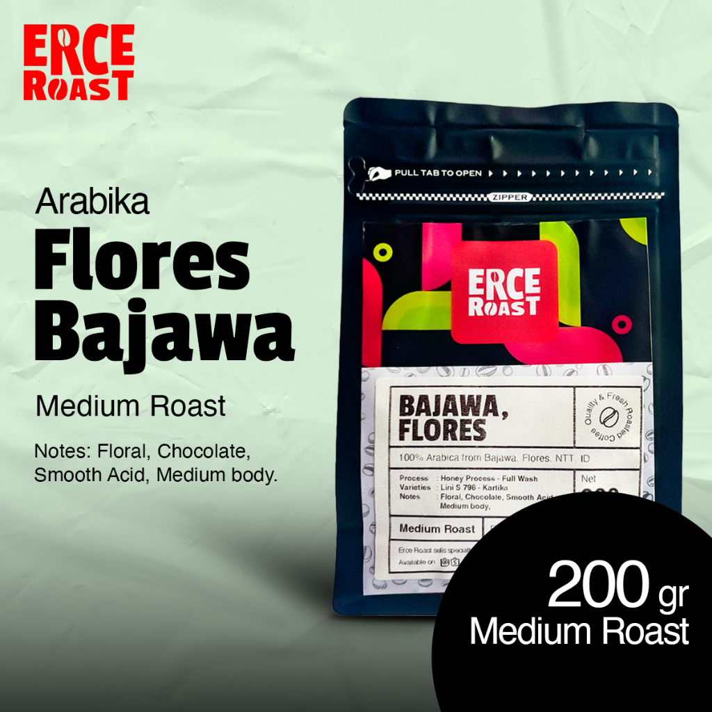 

Kopi Arabika Bajawa Flores Roast Beans 200 gram