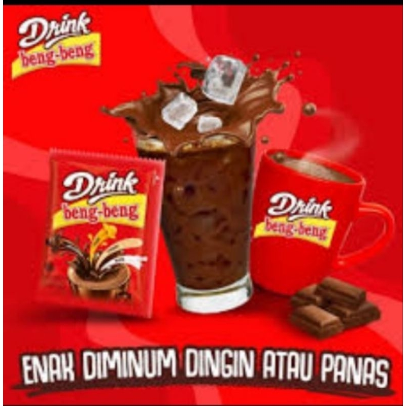 

BENG BENG DRINK minuman rasa coklat 1 renceng 10 sacet 30g dring beng beng mantap