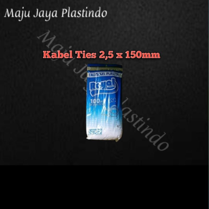 

Kabel ties / tali segel plastik merek Royal uk. 2.5 x 150mm isi 100 pcs