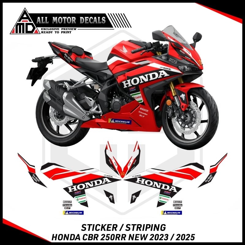 Striping Cbr 250rr New k64n Livery Team Honda / Decal Honda Cbr 250 Rr Baru / Stiker Motor Cbr250rr 