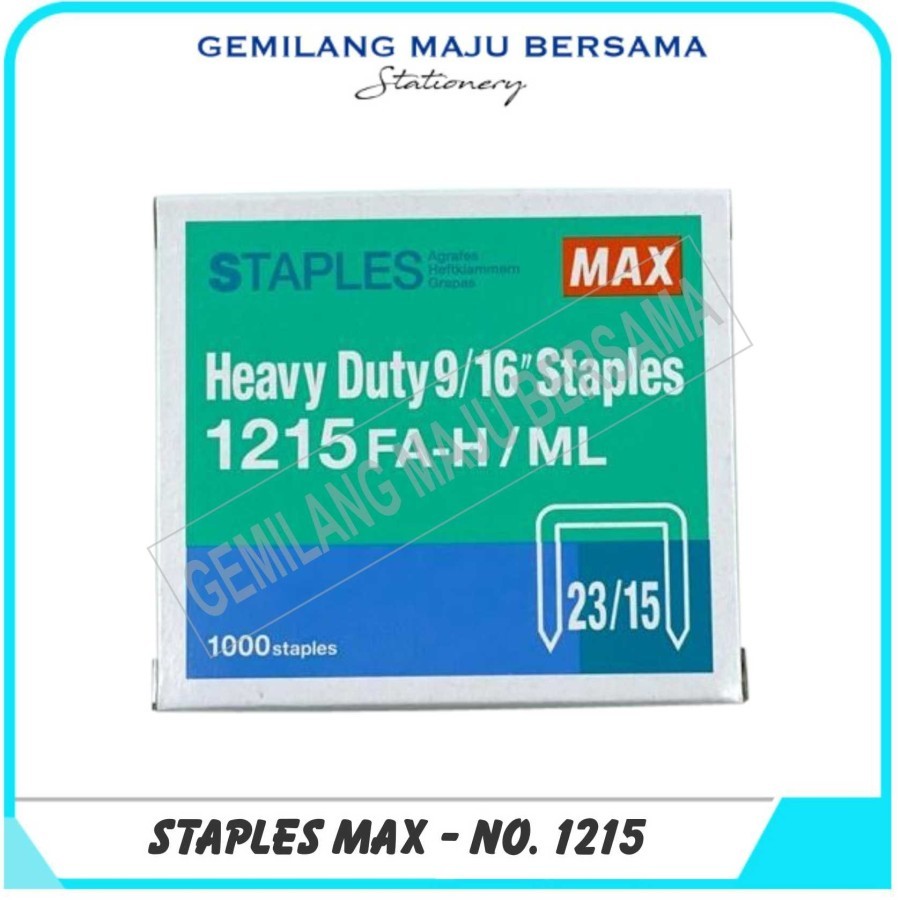 

Isi Staples Max 1215 FA-H ( HARGA PER =1 PCS)