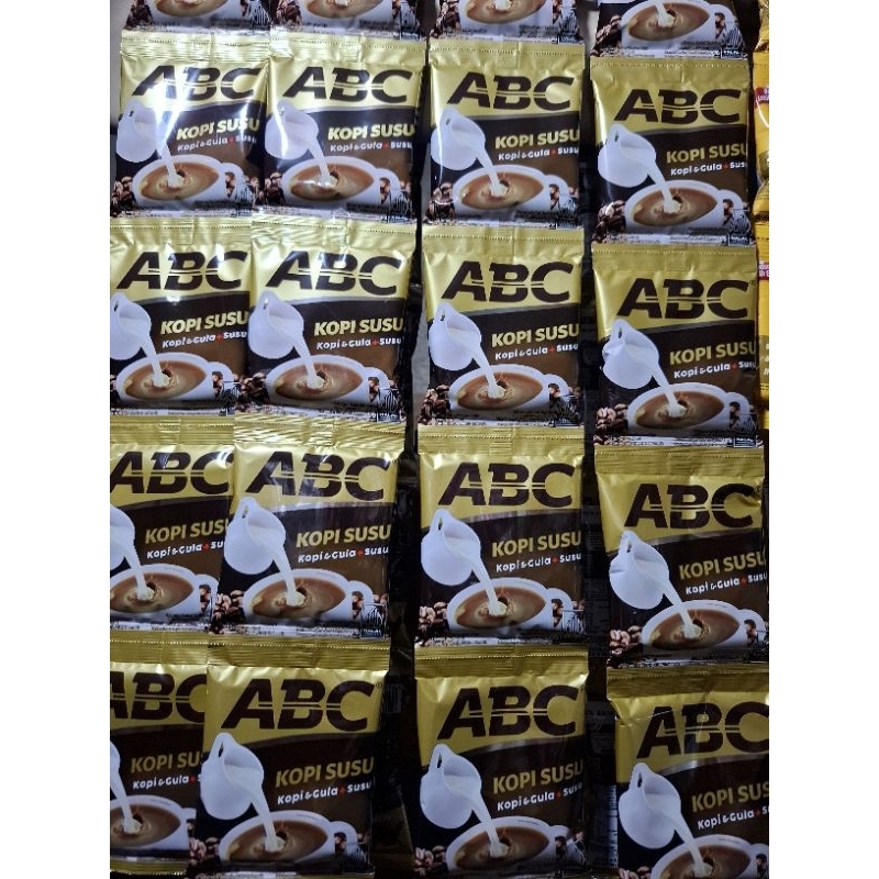 

Kopi ABC SUSU 1 renceng (isi 10 sachet)