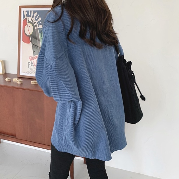 Model Baru YIYI GIRL Outer Kemeja Polos Lengan Panjang Wanita