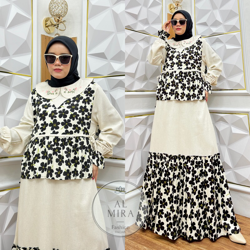 NEW Naura dress | gamis linen viscose bulqud mix rayon | gamis rayon