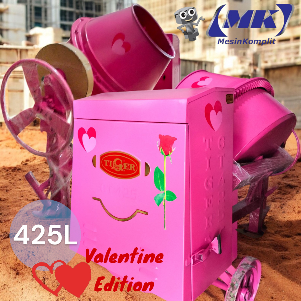 TIGER MOLEN BETON 425L PINK VALENTINE EDITION BODY ONLY MESIN PENGADUK COR SEMEN BETON ORIGINAL