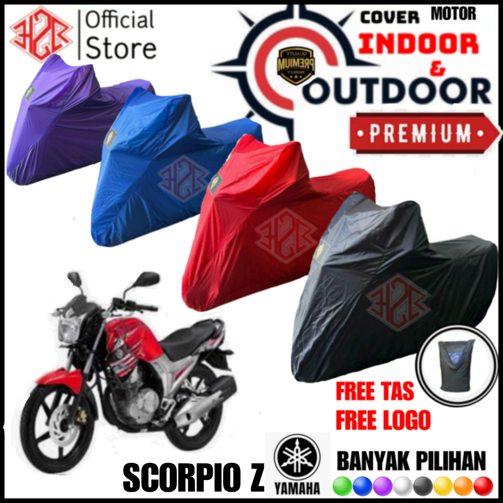 Cover Motor Yamaha Scorpio z, Cover Motor Scorpio, Sarung Motor Scorpio, Bahan Polyester Waterproof