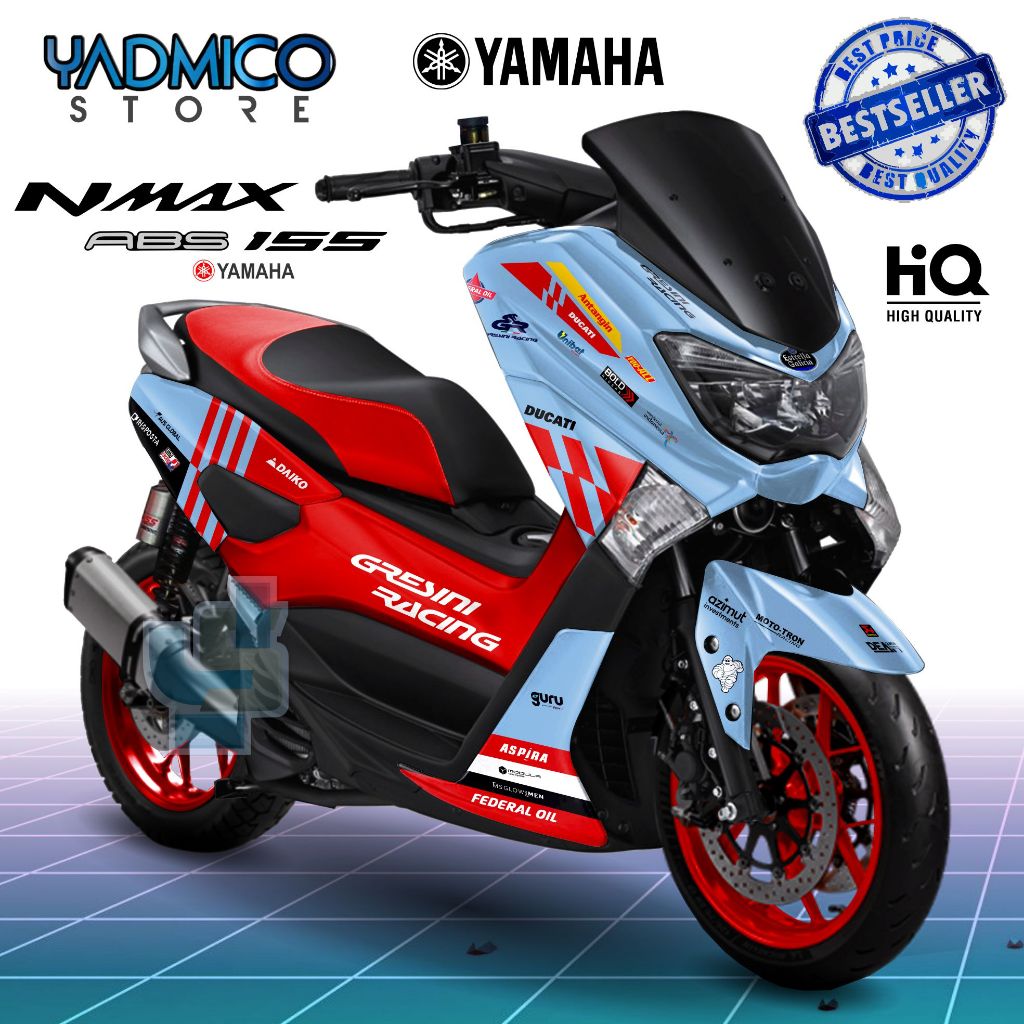 Decal Nmax Old Full Body - Stiker Motor Nmax Old Full Body - Dekal Hologram Nmax Lama Full Body - St
