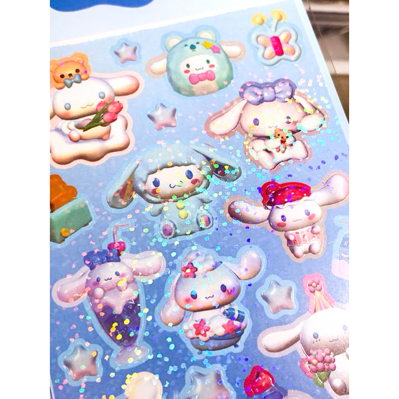 

Sticker Sanrio Hologram glitter kuromi pompompurin cinamoroll pochacco