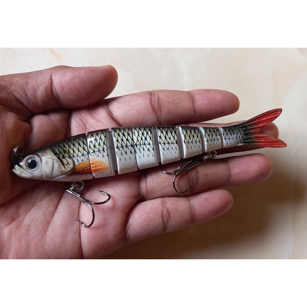 Umpan Pancing Tiruan Bentuk Ikan Banyak Ruas 27g Kail Treble Untuk Memancing Di Laut Sungai Rawa