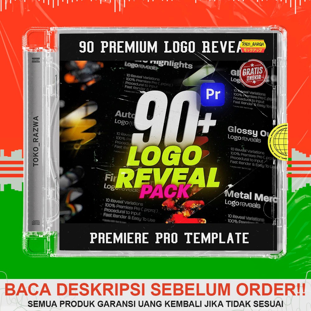 Premiere Pro Template - 90 Premium Logo Reveals Pack - 120225