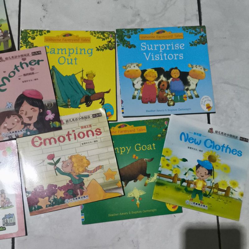 mini book set cressida cowel bahasa inggris bahasa mandarin usborne buku anak