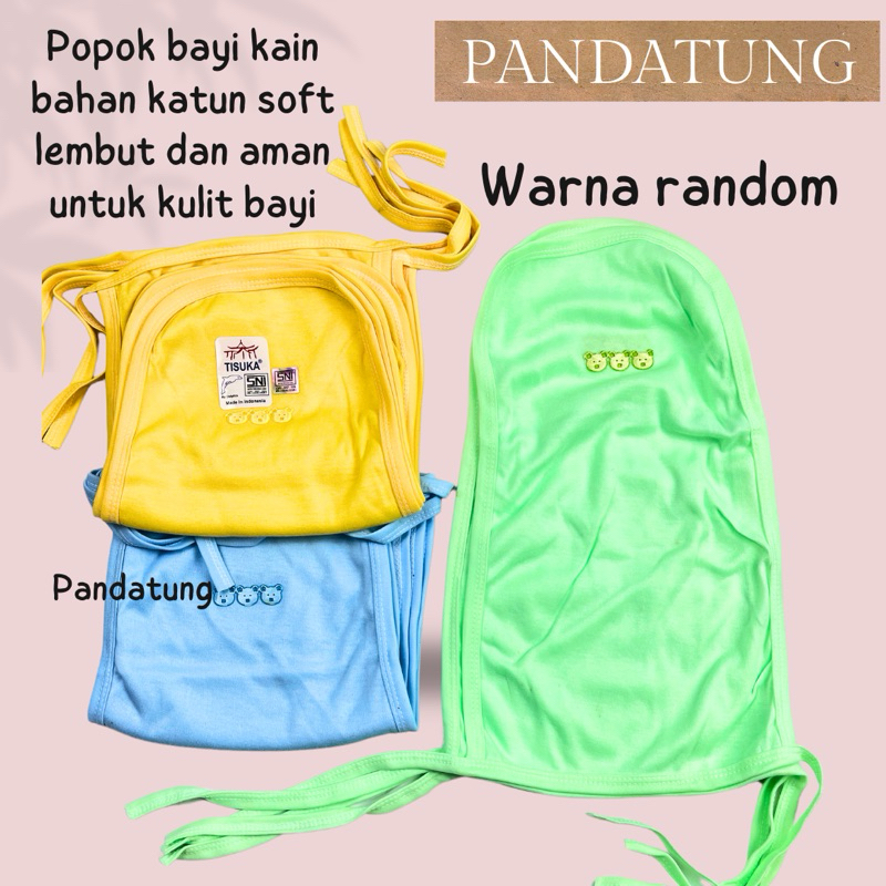 popok bayi baby baru lahir new born kain tali ikat cuci ulang katun warna polos lembut underpad alas