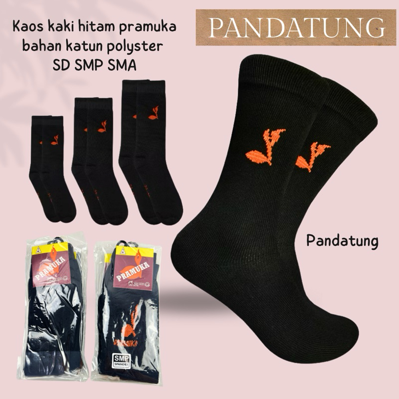 kaos kaki katun SD SMP SMA SMK hitam pramuka polos anak sekolah cowok cewek unisex pria wanita laki 