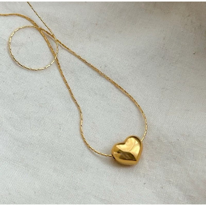 Kalung Titanium Rantai Love gold