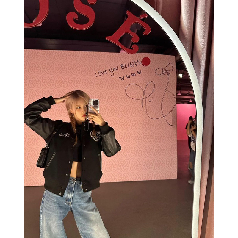 blackpink rose’ varsity jacket