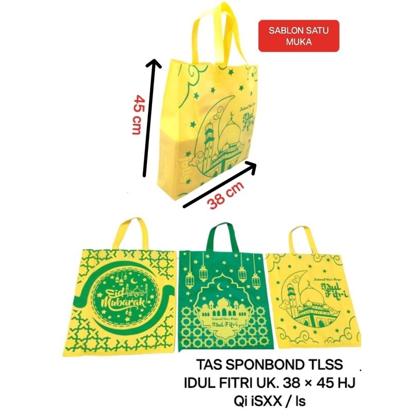 

tas jinjing sponbond idulfitri (souvenir snackbox) uk. 38x45 (isi 3 pcs)