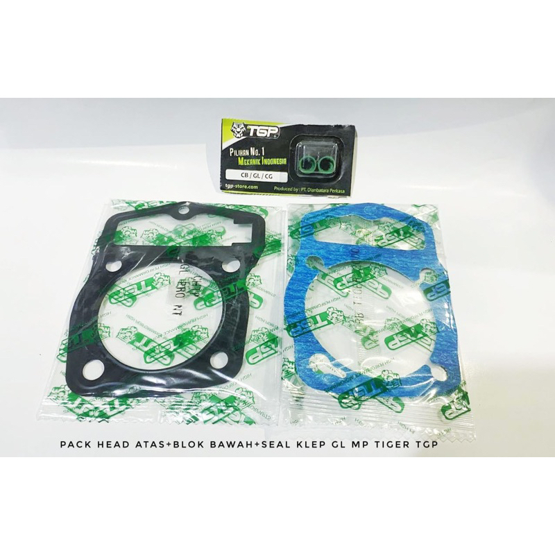 PACKING HEAD ATAS DAN PACKING BLOK BAWAH TIGER SET SEAL KLEP TGP BOYRENK RACING