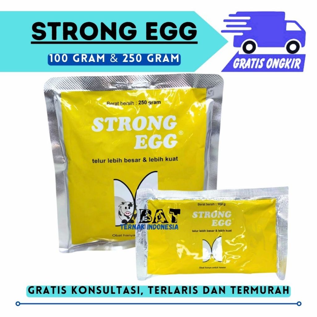 STRONG EGG 100 gram & STRONG EGG 250 gram - MEDION - Vitamin Peningkat Berat Telur MasaProduksiTelur