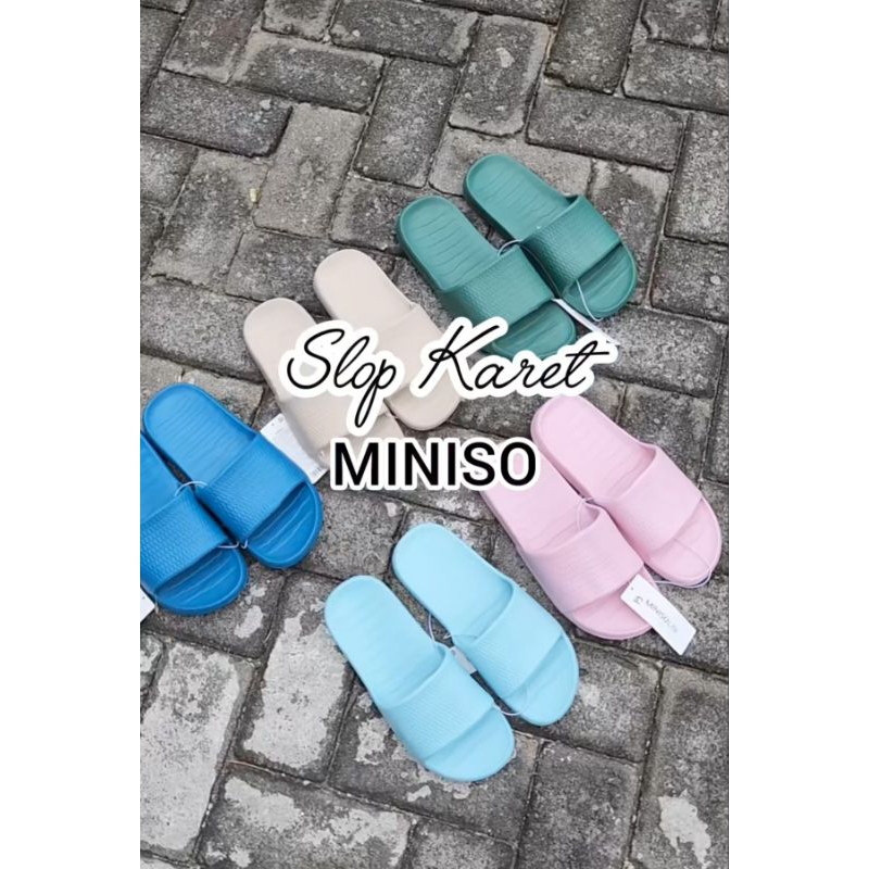 SANDAL MINISO ORIGINAL FULL TAG LABEL MIX COWOK CEWEK
