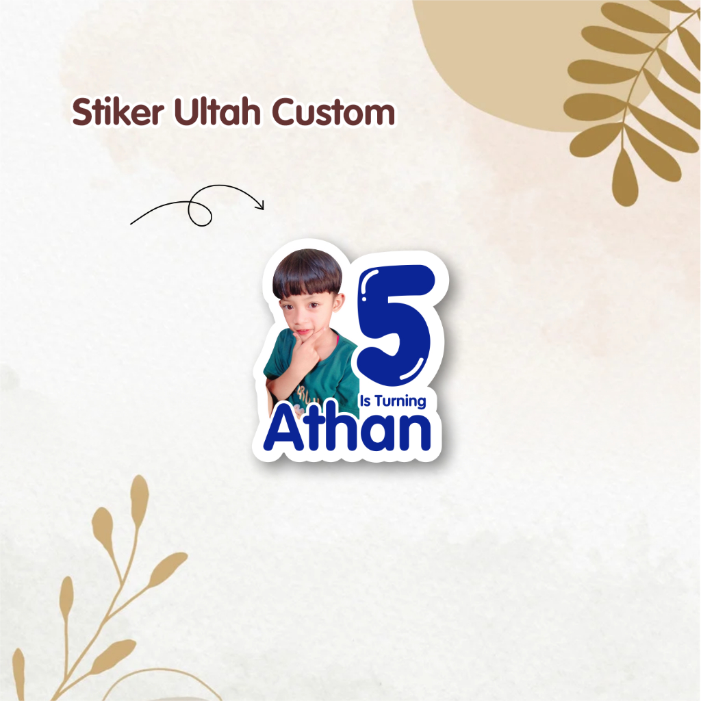 

[ISI 30pcs] Stiker Ulang Tahun Anak CUSTOM FOTO / Stiker Ulang Tahun Custom