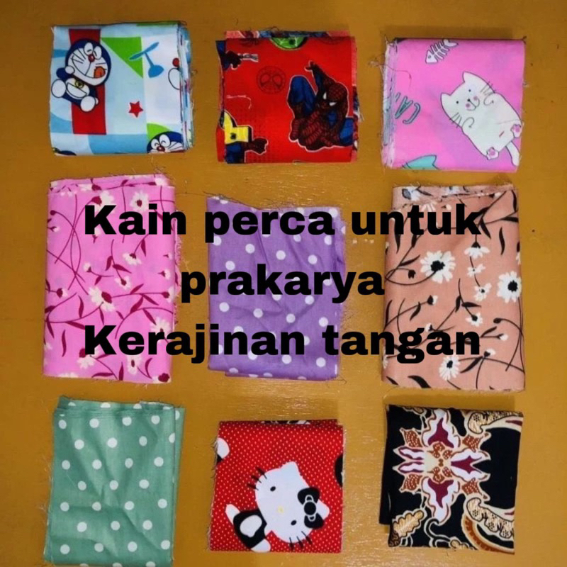 KAIN PERCA UNTUK KERAJINAN TANGAN KILOAN TERMURAH - Kain polos