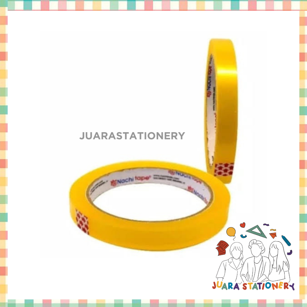 

(4) JUARASTATIONERY Isolasi Nachi 1/2 Inch x 72 Yard 12mm / Selotip Solasi Bening