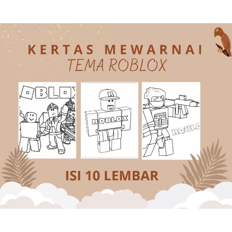 

KERTAS MEWARNAI TEMA ROBLOX - COLORING PAPER Size A5