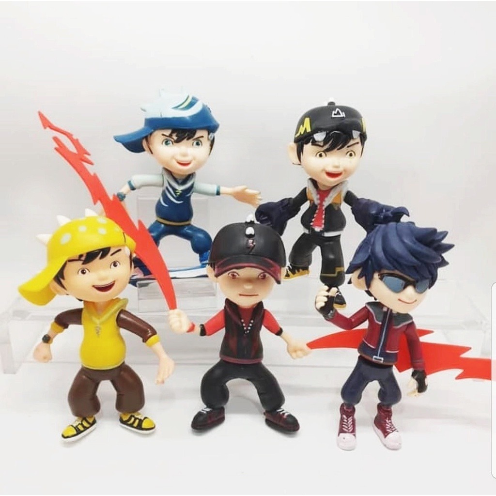 Figure/Mainan Anak/Topper cake Figure Boboiboy Supra Halilintar set 5pcs.
