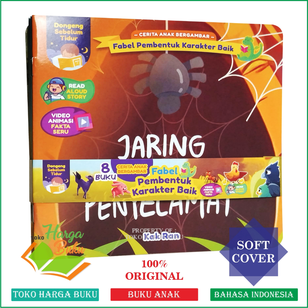 Foto Fabel Pembentuk Karakter Baik ISI 8 BUKU Dongeng Sebelum Tidur Dilengkapi QR Code Read Aloud Story & Video Animasi Fakta - Aqwam