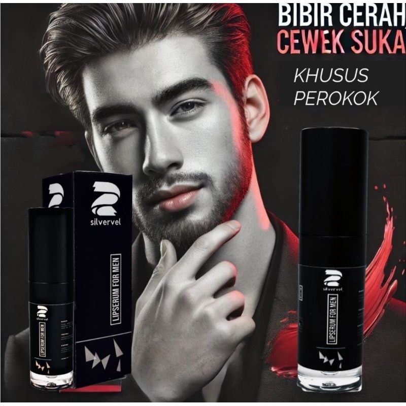 PROMO [ 2 pcs ] Silvervel Lip Serum Men khusus peroko buat bibir merah alami