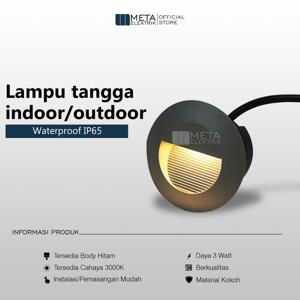 Lampu tangga outdoor 3 watt lampu dinding led bulat indoor minimalis