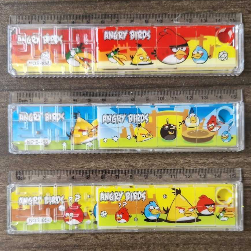

Garisan / Penggaris Puzzle 15cm motif Angry Birds