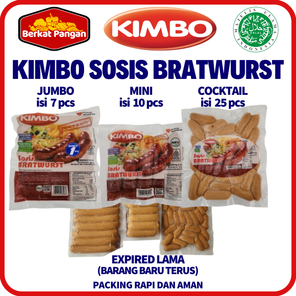 

KIMBO Sosis Sapi Bratwurst Original Jumbo Mini Cocktail