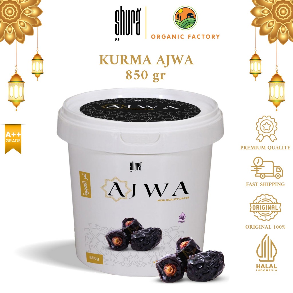 

Shura Kurma Ajwa Super Premium 100% Original High Quality Ember 850 g