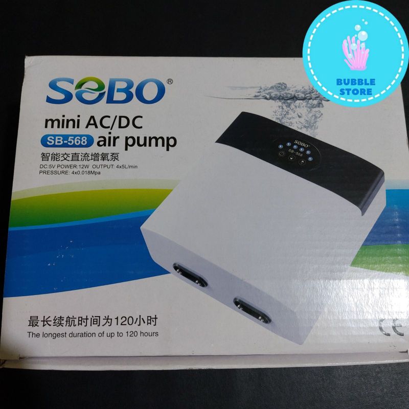 MESIN AERATOR 4 LUBANG ACDC SOBO SB-568 / SOBO POMPA UDARA AC DC AERATOR AQUARIUM SB 568 / MINI AC D
