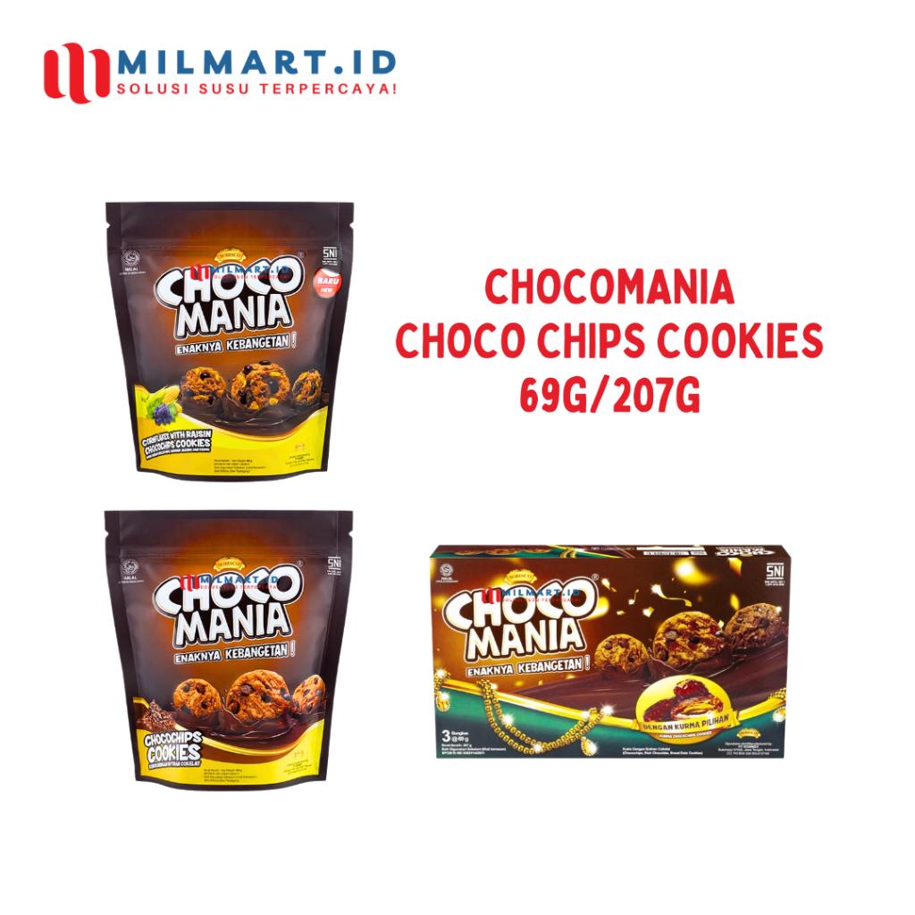 

CHOCOMANIA CHOCO CHIPS 69G CHOCO MANIA COOKIES CORNFLAKES/KURMA CAMILAN COKLAT JAJANAN