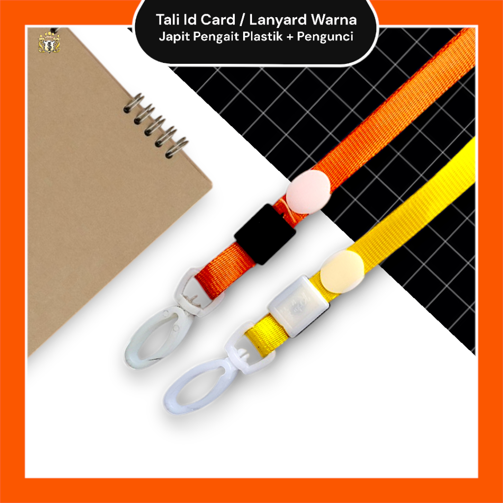 

Tali Lanyard / ID Card Tipis + pengunci Warna Polos Pengait Plastik Untuk Ujian / Panitia / Sekolah Serbaguna