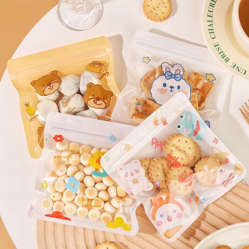 Plastik Ziplock Motif Lucu Plastik Kemasan Permen Kue Serbaguna Plastik Kemasan Kecil