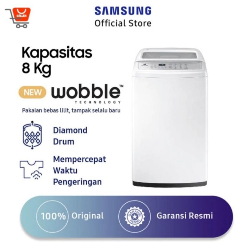 mesin cuci Samsung 8kg wobble anti lilit WA80H4200w