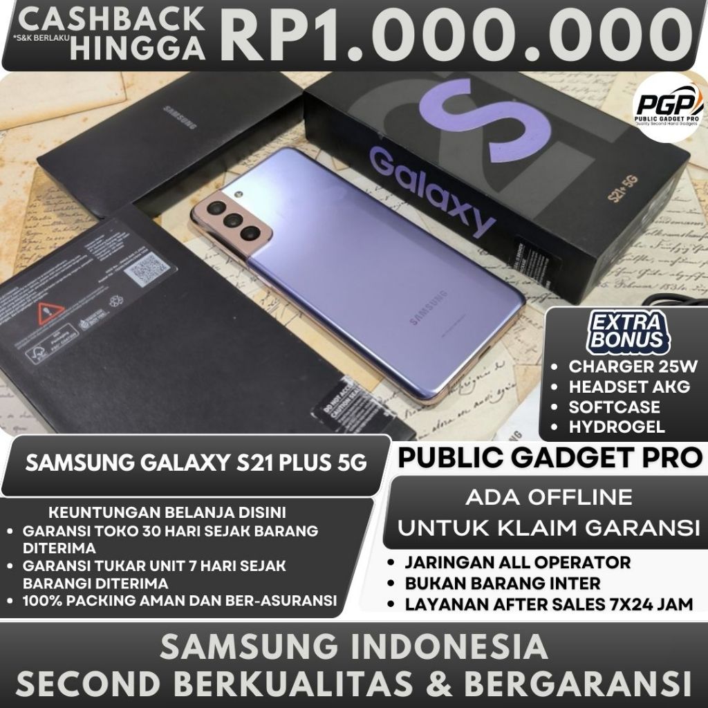 SEIN | Samsung Galaxy S21 + Plus 5G | S21 FE 5G 128GB 256GB Second Resmi Indonesia