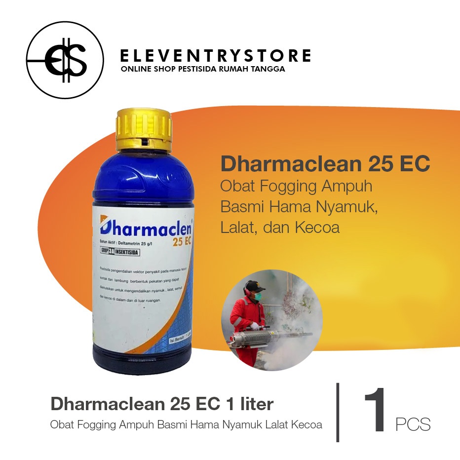Dharmaclen 25 EC 1 Liter - Cairan Fogging Pembasmi Nyamuk Kecoa Lalat