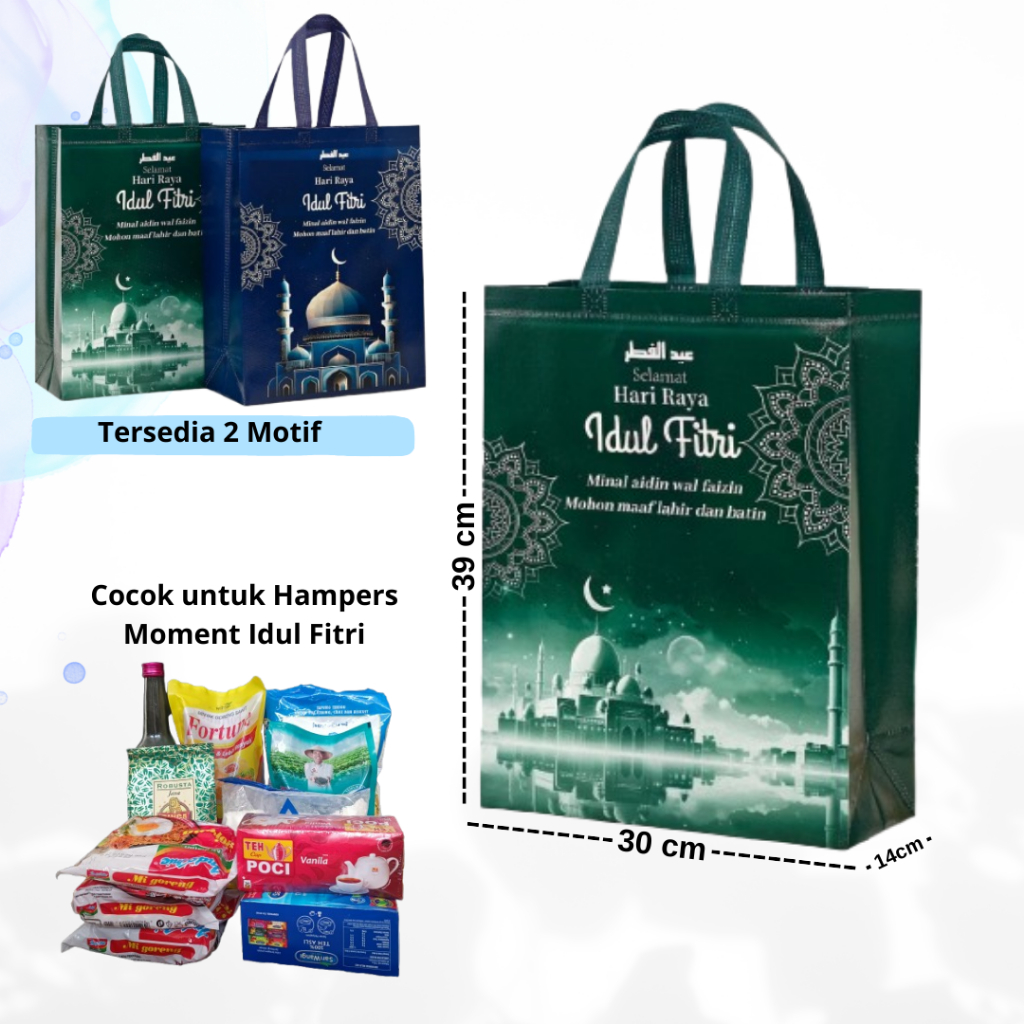 

TAS IDUL FITRI Uk. 30x39x14cm (Bijian)/Tas parsel idul fitri/Tas hampers lebaran/tas parcel lebaran