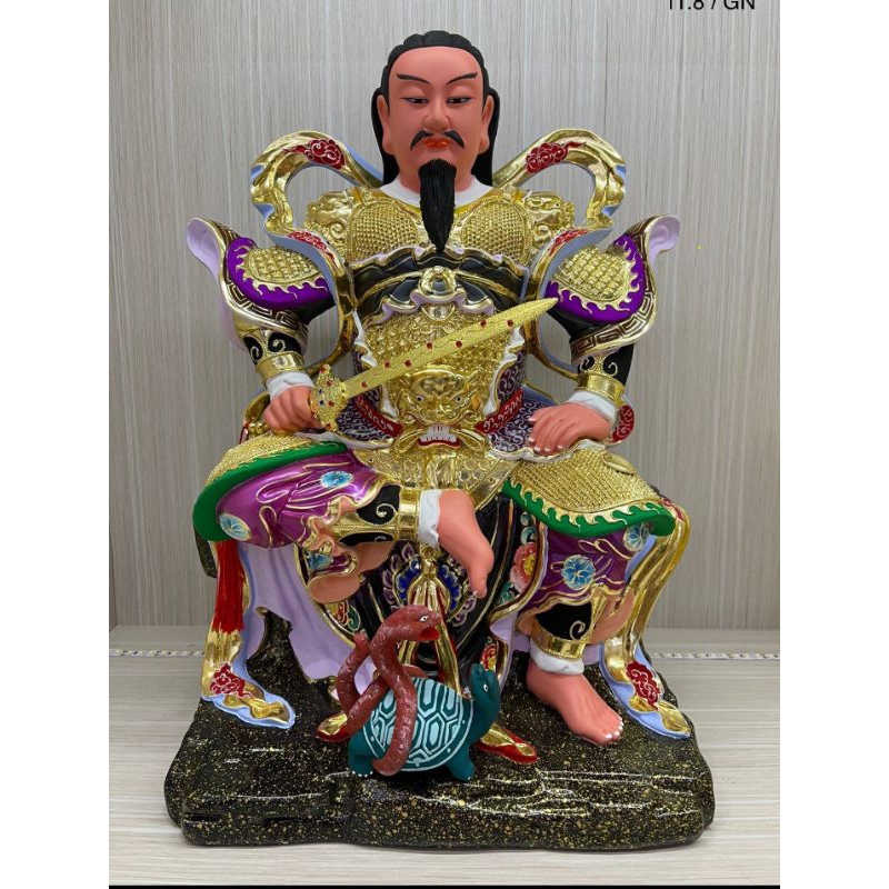 patung dewa hian tian shang ti / siong te kong - bu tong san - mt - kayu taiwan - 16inch