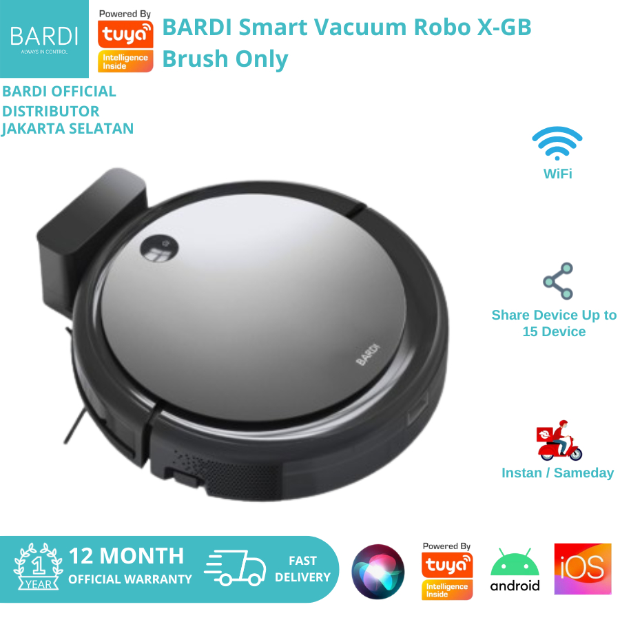 BARDI Vacuum Robot X-GB Vacuum Cleaner - Smart Robot Vacuum BARDI Sapu Otomatis