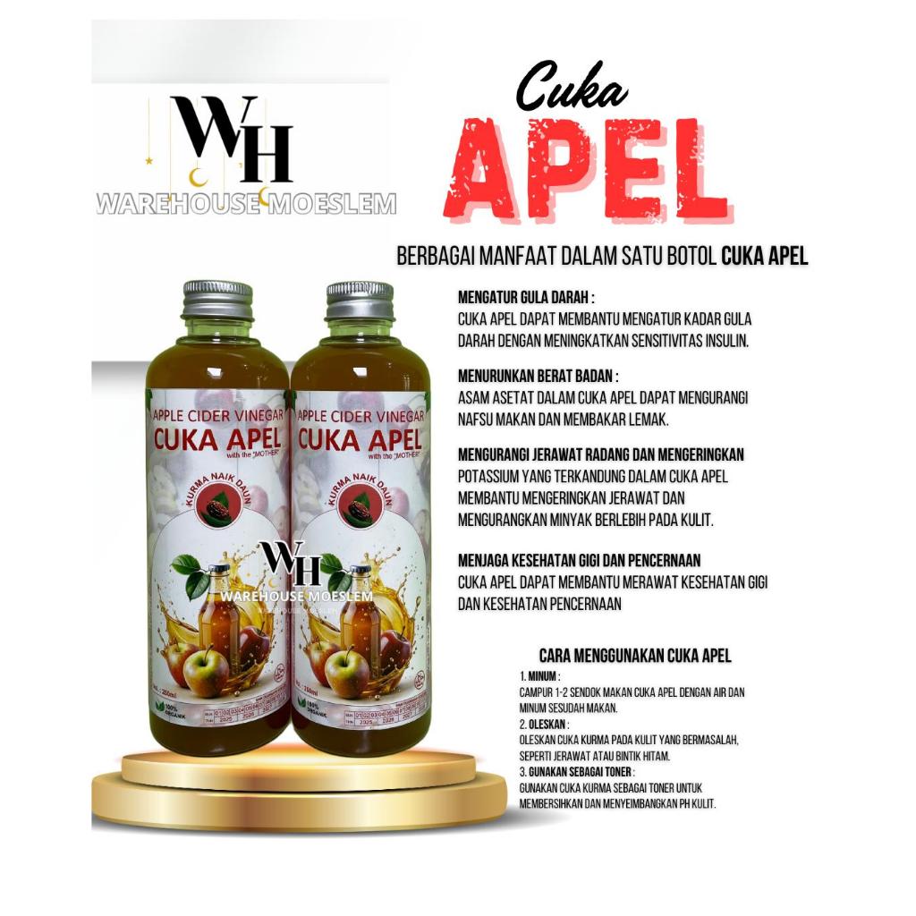 

CUKA APEL ASLI BATU ORGANIK KEMASAN 250ML, APPLE CIDER VINEGAR BRAGG, TANPA CAMPURAN
