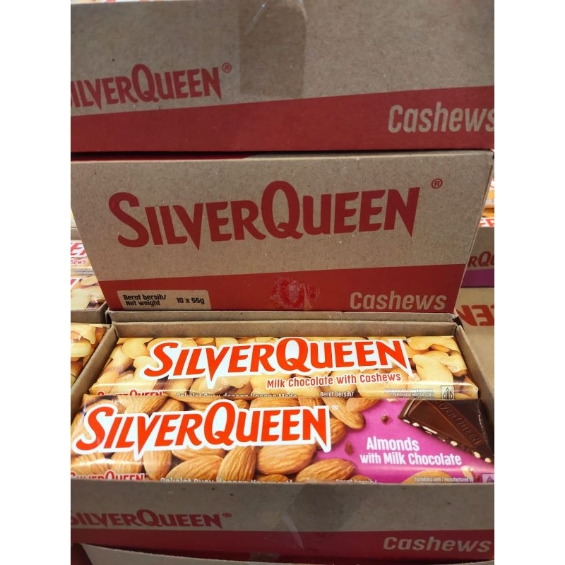 

Silverqueen Chocolate Almond/Cashew 58gr edisi Valentine