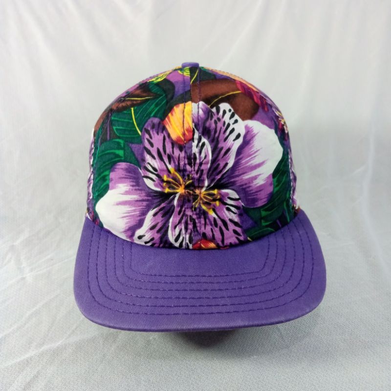 Topi Golfer Vintage All Over Print Floral Motif Made In USA